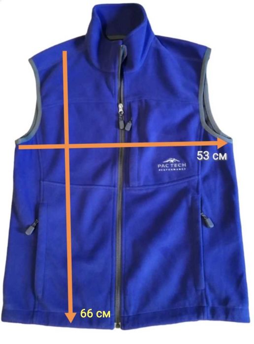 Жилет флисовый мужской спортивный жилетка лісова, 48,S с карманами