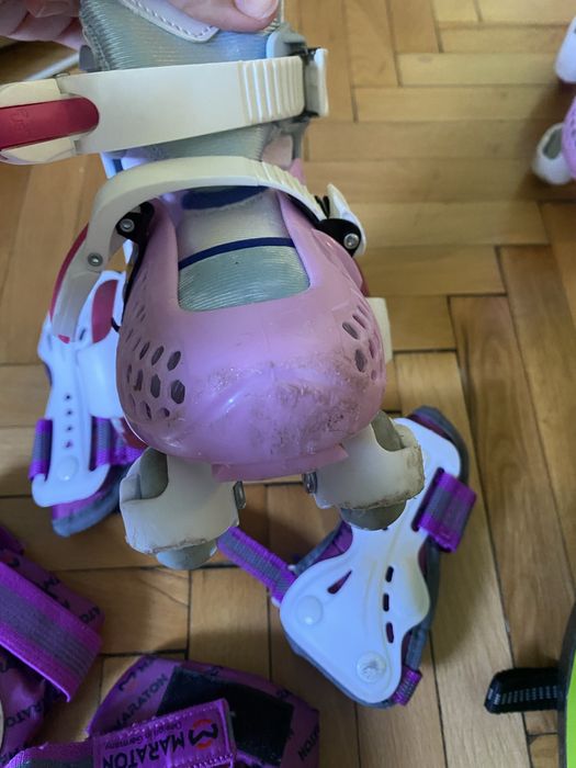 Ролики роликові ковзани reaction junior захист maraton