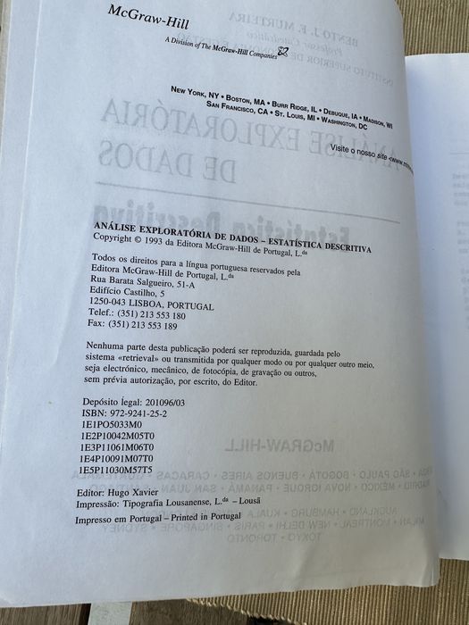Estatística Descritiva Análise Exploratória de Dados - Bento Murteira