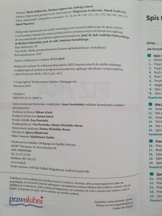 Podręcznik fizyka 1 zakres rozszerzony wsip