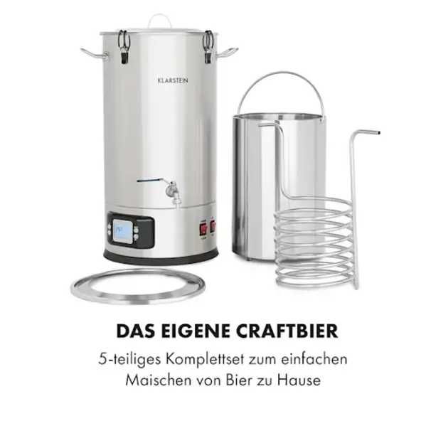 Пивоварня Klarstein Maischfest неіржавка сталь 28 л 1500/3000W