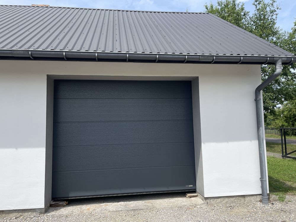 Brama garażowa segmentowa antracyt brązowa lub biała 2500x2500