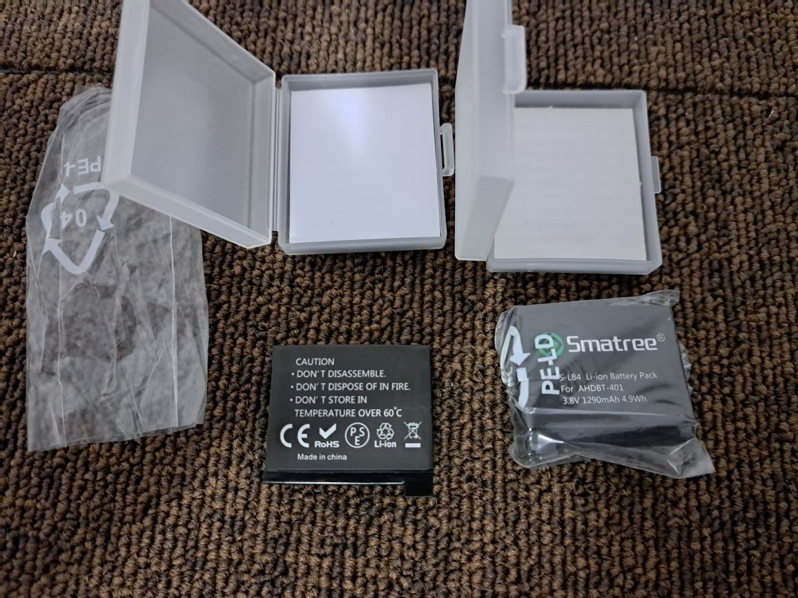 Smatree 1290 mAh zapasowa bateria (2-pak) do AHDBT-401
