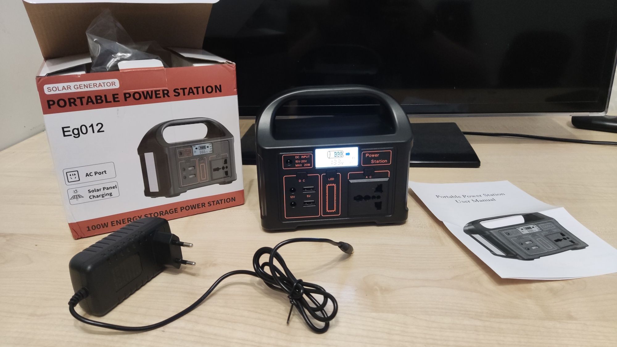 Портативная электростанция, 100 Вт. 220v