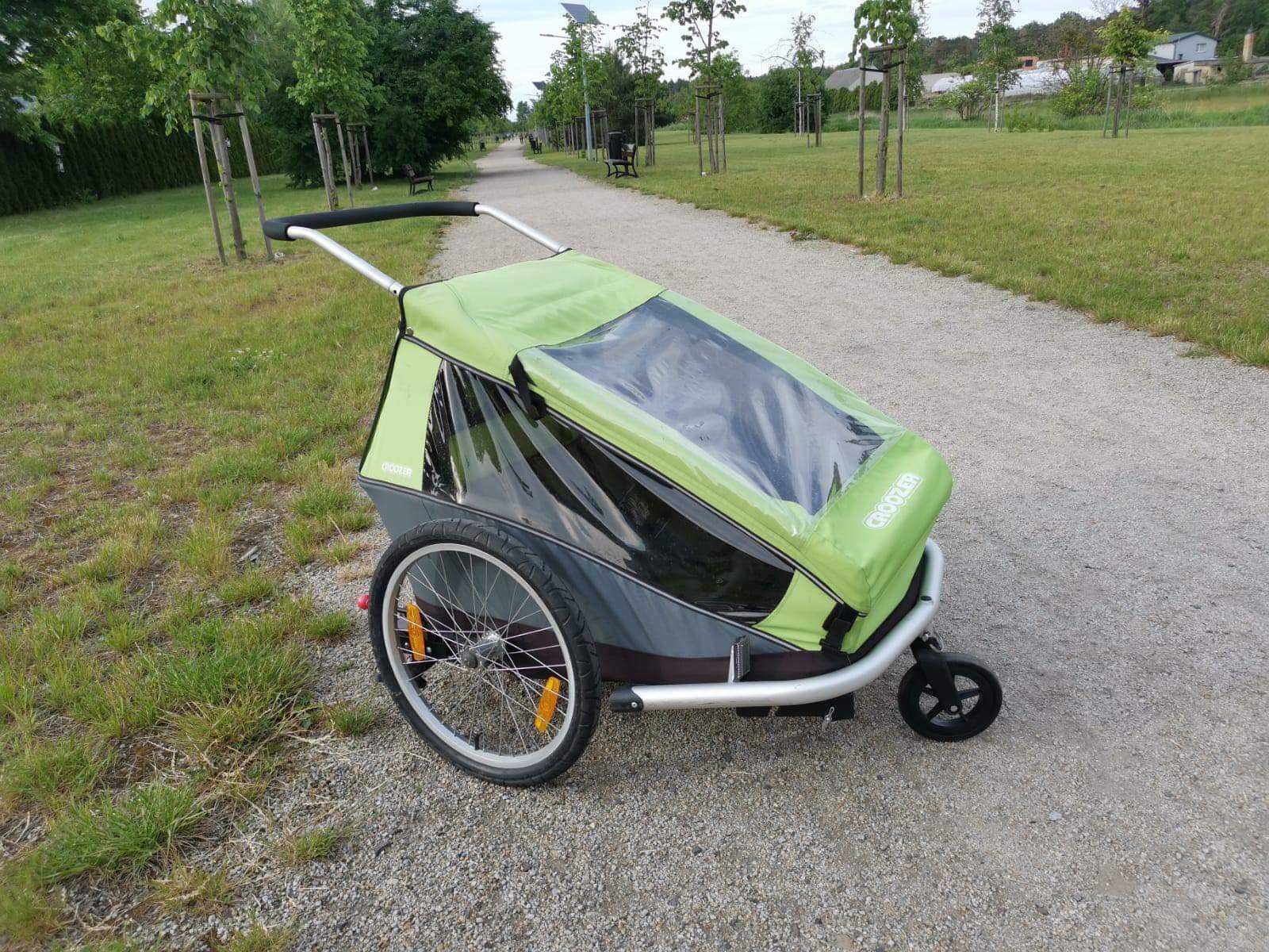 Przyczepka rowerowa, wózek, funkcja biegowa Croozer, 2 osobowa, 3w1