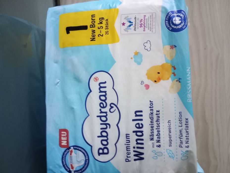 Pieluchy Babydream rozmiar 1-5opakowań