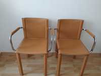2 Cadeiras Jantar Vintage Pele
