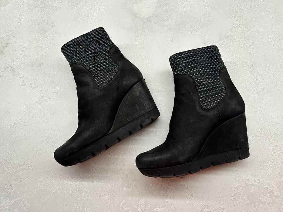 Buty zimowe na koturnie