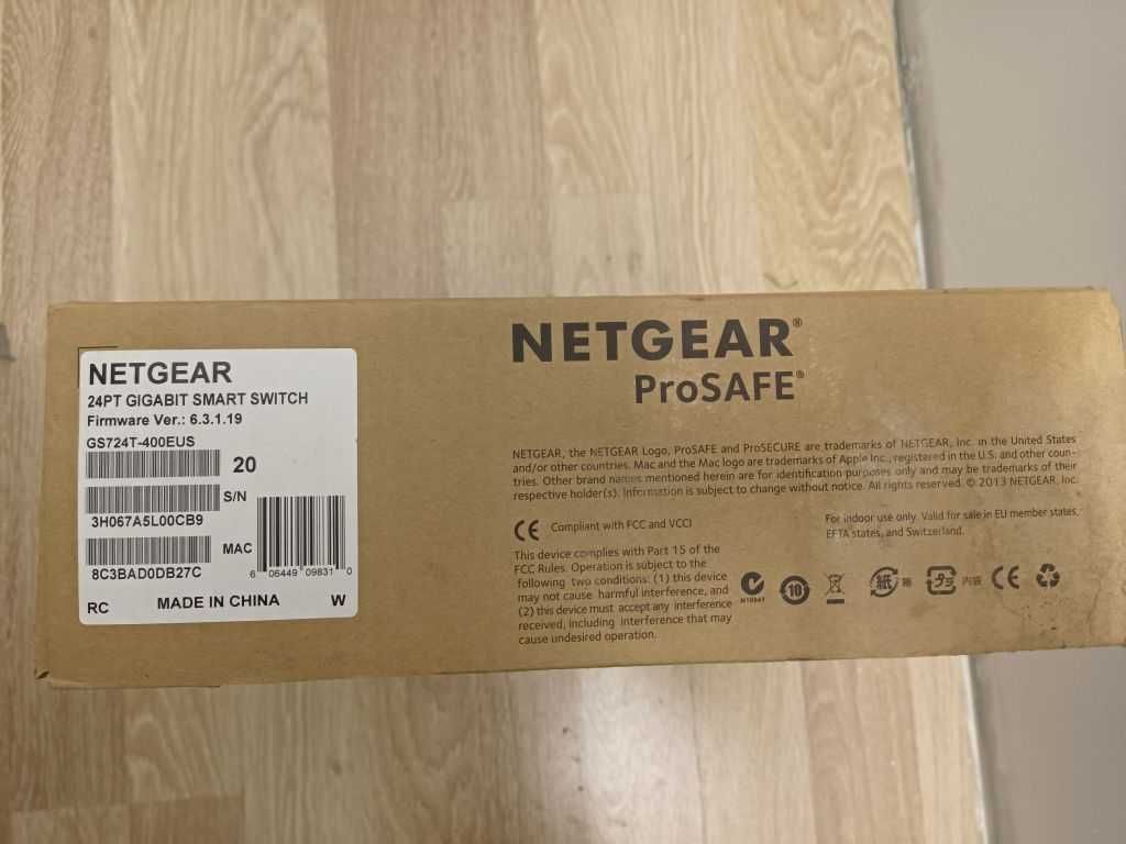 Switch zarządzalny Netgear GS724T ProSafe - Nowy nie otwierany.