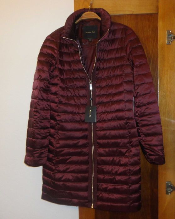 Kispo/ casaco penas bordeaux Massimo Dutti