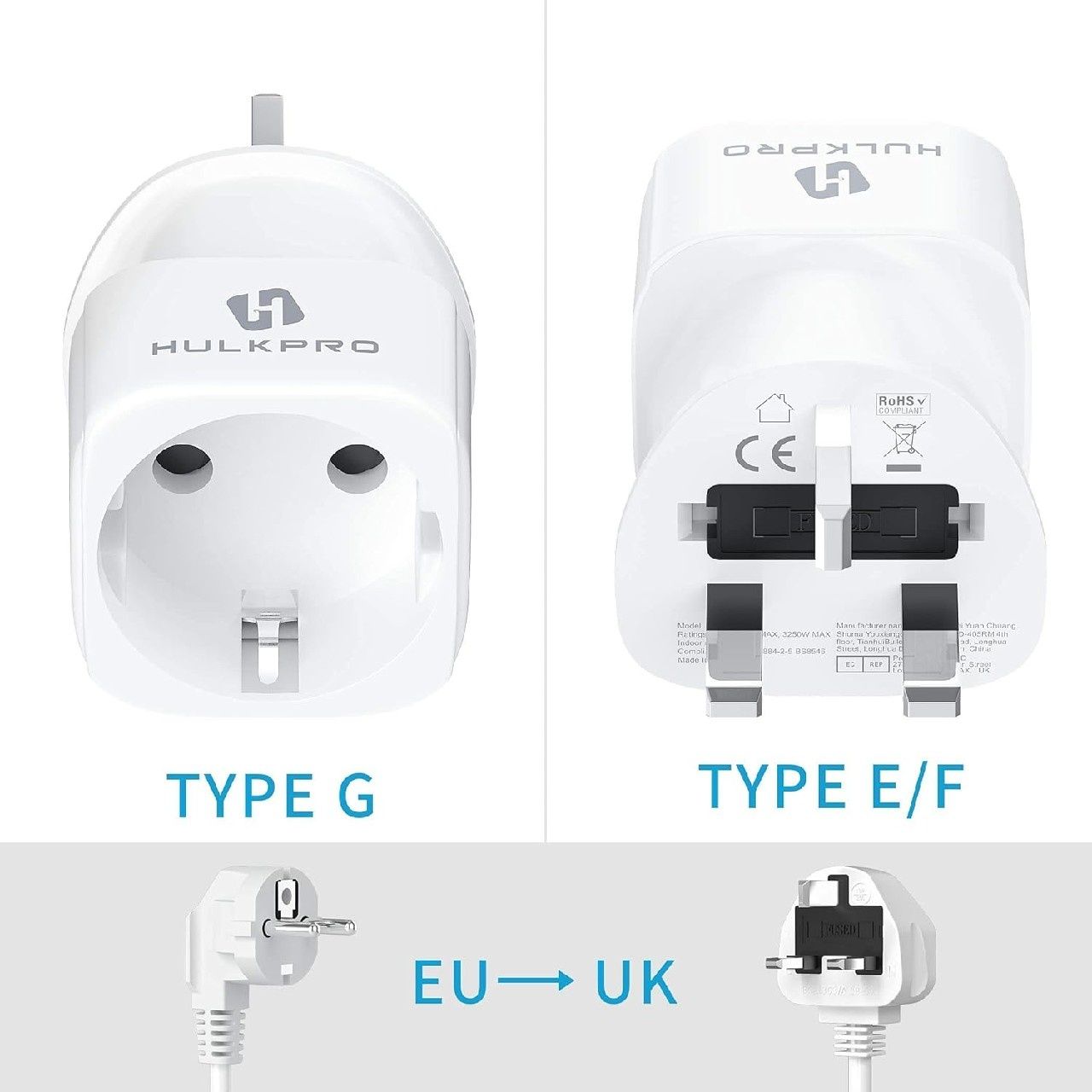 HULKPRO adapter UK/EU 2szt