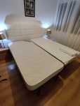 2 bases de cama 90 x 190 + 2 colchões + 2 protetores de colchão