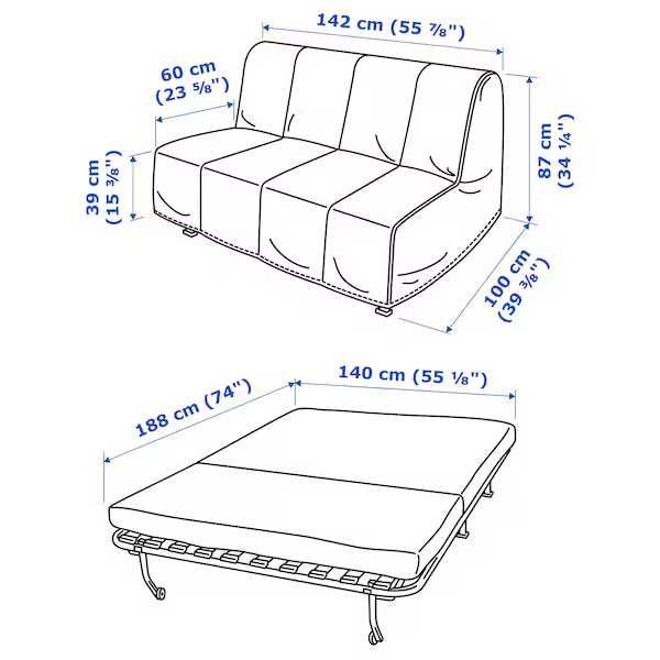 Vende-se sofá-cama casal IKEA LYCKSELE HÅVET com pouco uso
