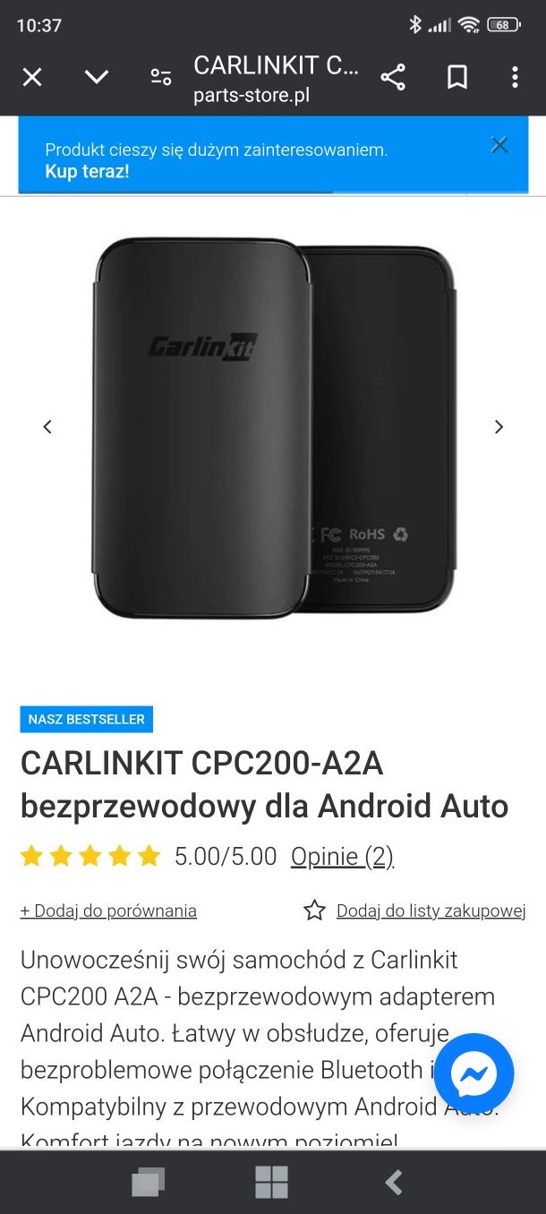 Carlinkit Android bezprzewodowe