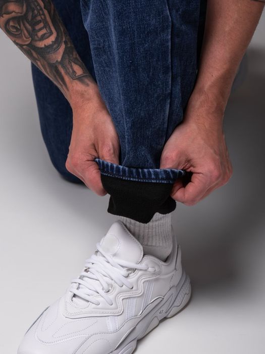 Чоловічі утеплені джинси на флісі, різні кольори