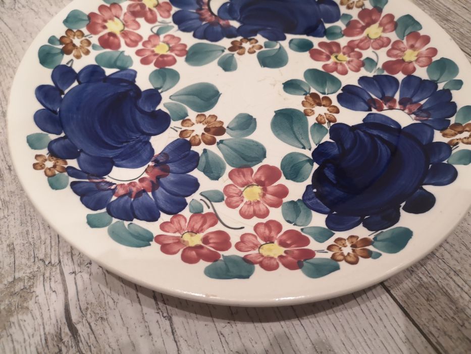 Talerz ręcznie malowany Wocławek.