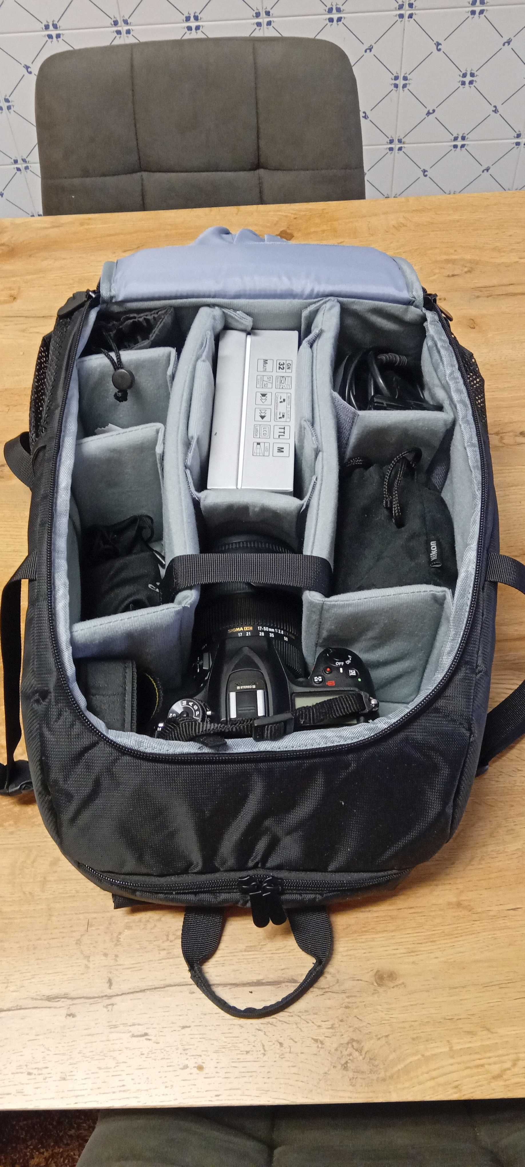 Acessórios fotográficos para camara Nikon (Lente, Flash, Mochila)