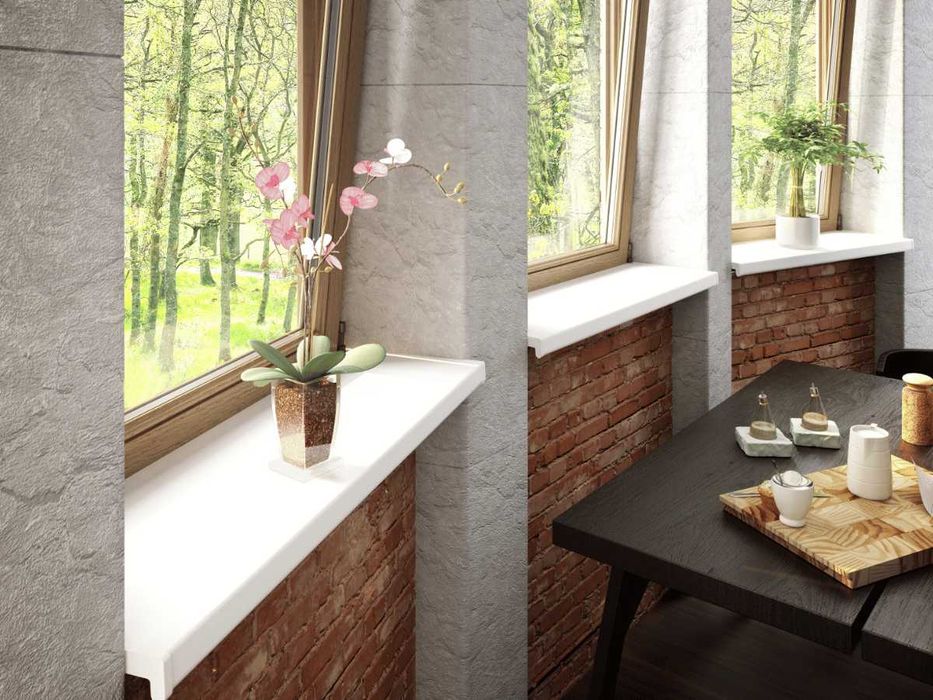 Vilo - PARAPET WEWNĘTRZNY PVC komorowy szerokość 25cm MARMUR 1,5m