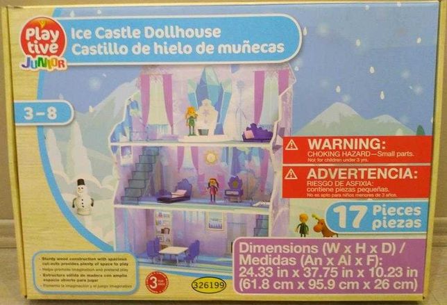 Огромный шикарный  Кукольный замок/дом Ледяной принцессы Playtive