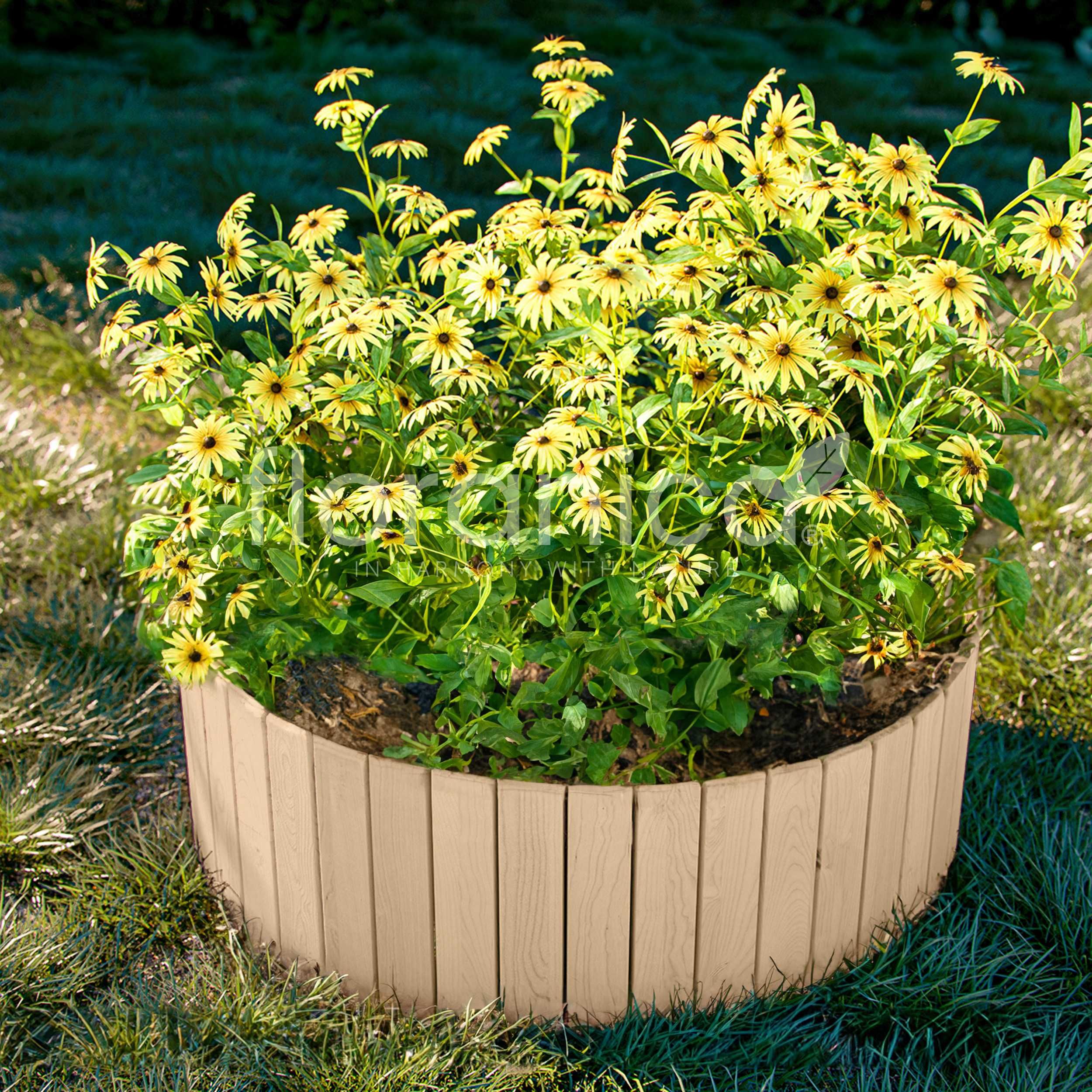 Rollborder II, Elastyczny płot drewniany 203cm. Płot sosnowy Floranica