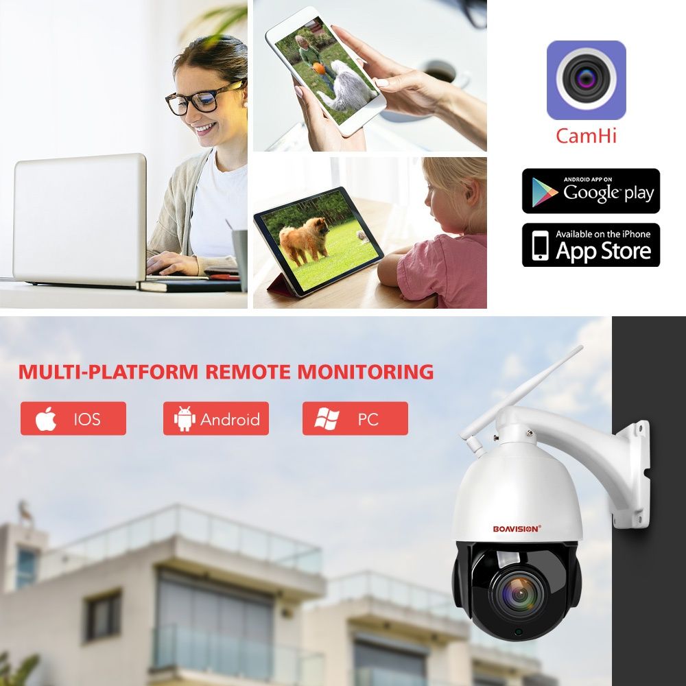 Boavision 5 mp 30x WiFi. Поворотная камера видеонаблюдения.