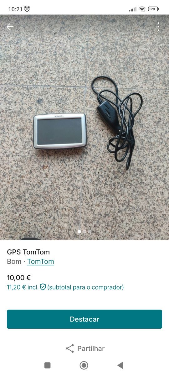 GPS TomTom com mapa Portugal/Espanha