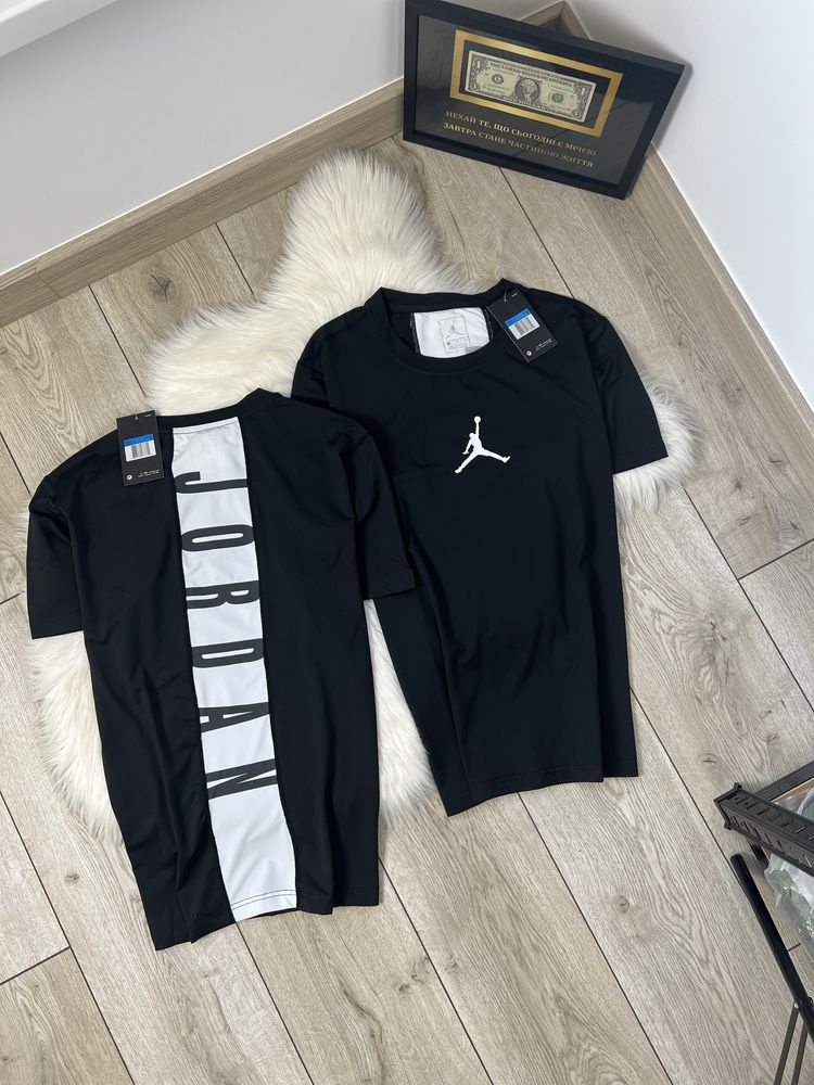 NEW/Чорна Футболка Jordan Paris | Dri-fit большой логотип на спине