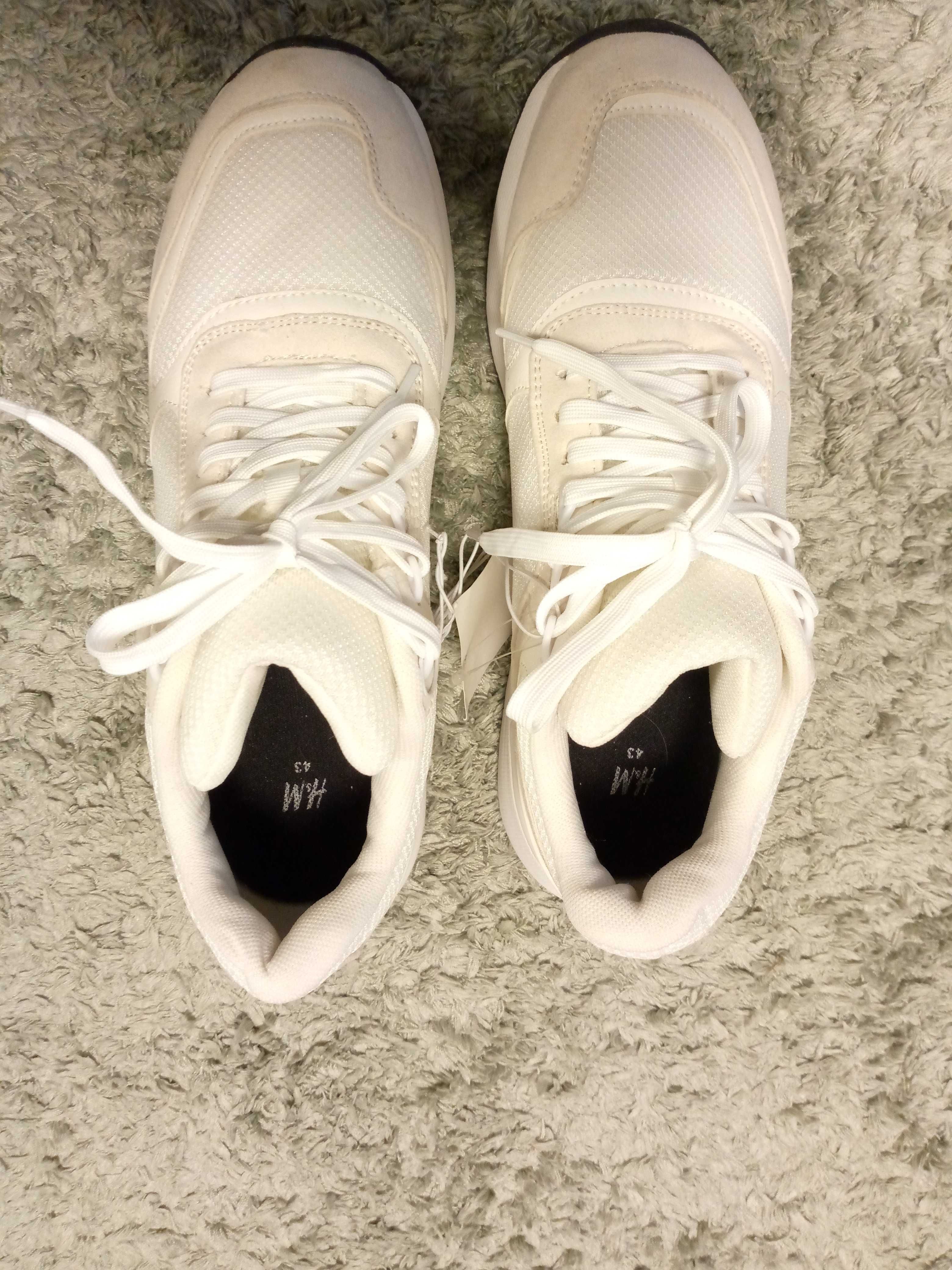 Кроссовки белые h&m mesh white men sneakers мужские