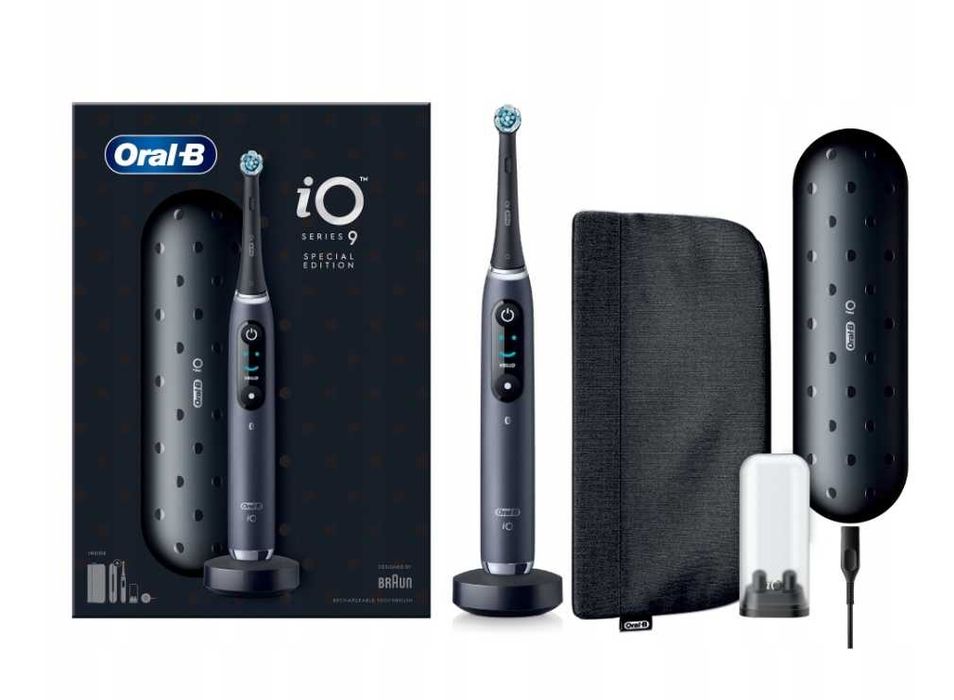 SZCZOTECZKA Oral-B io 9 CZARNA Elektryczna 7 Trybów +2 Końcówki GRATIS
