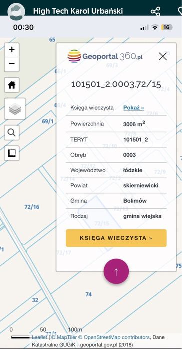 Dzialka budowlana 3000 m2 Bolimów osiedle