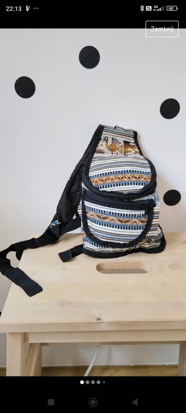 Dziecięcy plecaczek plecak boho azteckie wzory