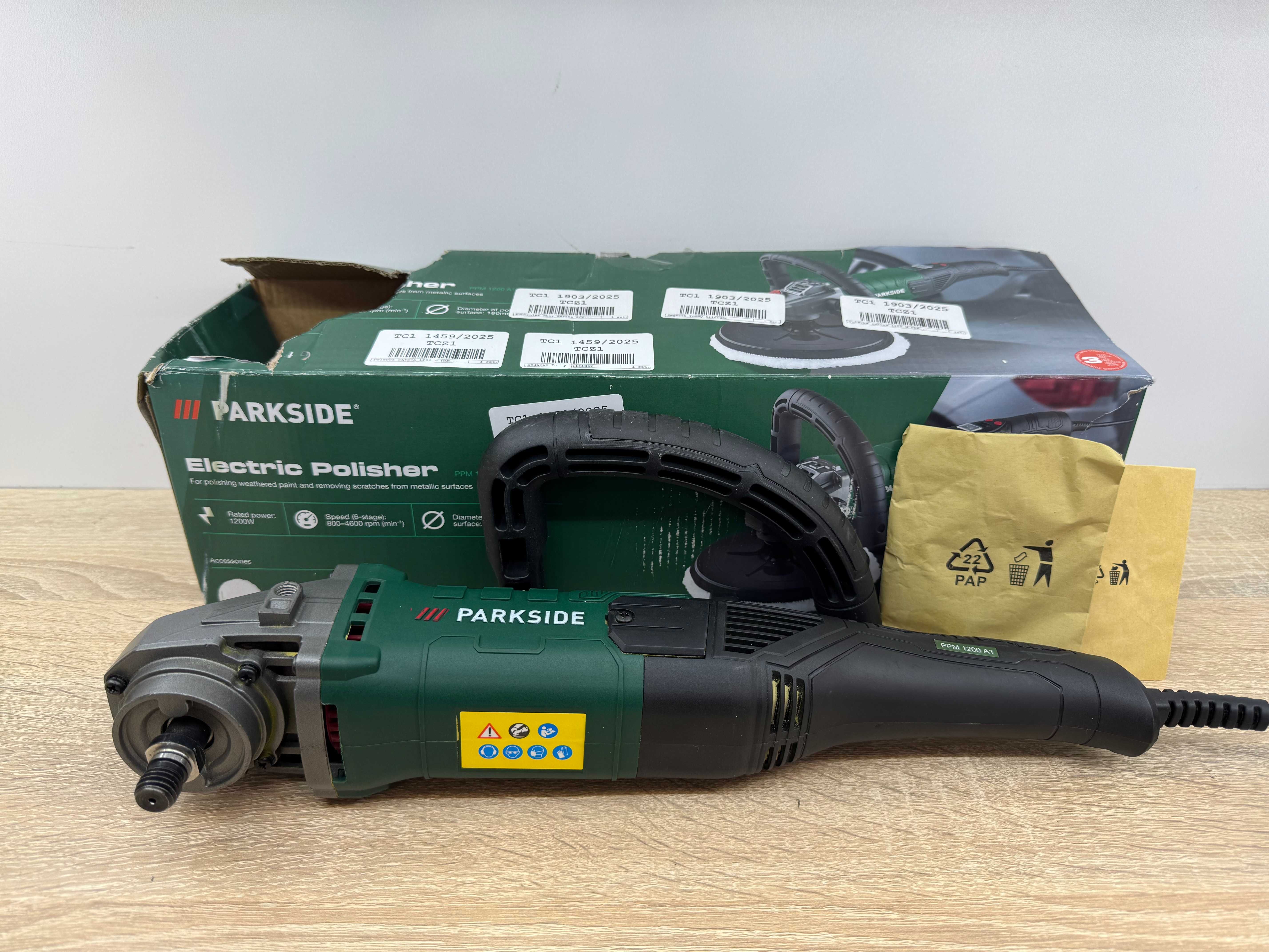 Polerka rotacyjna PARKSIDE PPM 1200 A1 1200W 180 mm mocna i precyzyjna