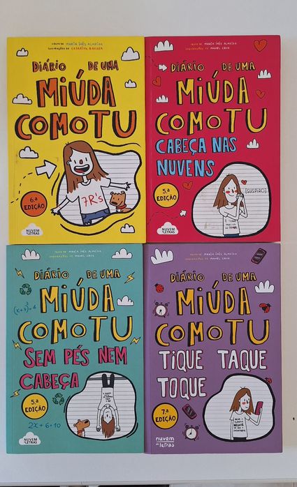 Coleção de livros, "Diário de uma miúda como tu": 1,4,5,6,8,9,10,11