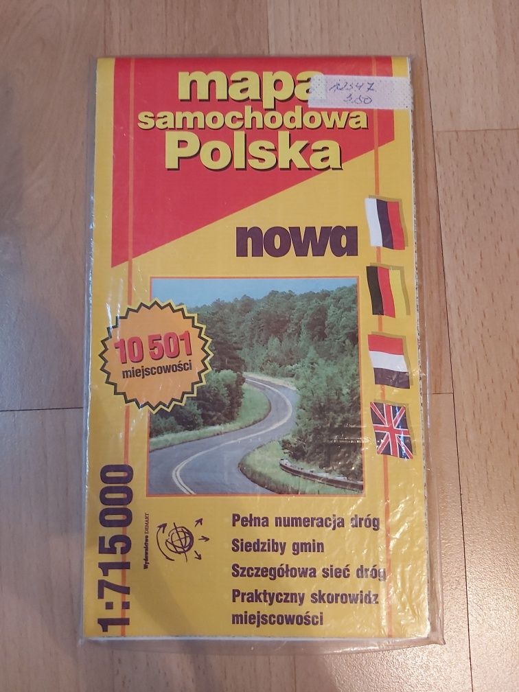Mapa samochodowa Polski