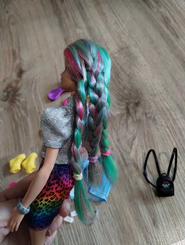 zestaw Lalka Barbie kolorowa panterka jak nowa