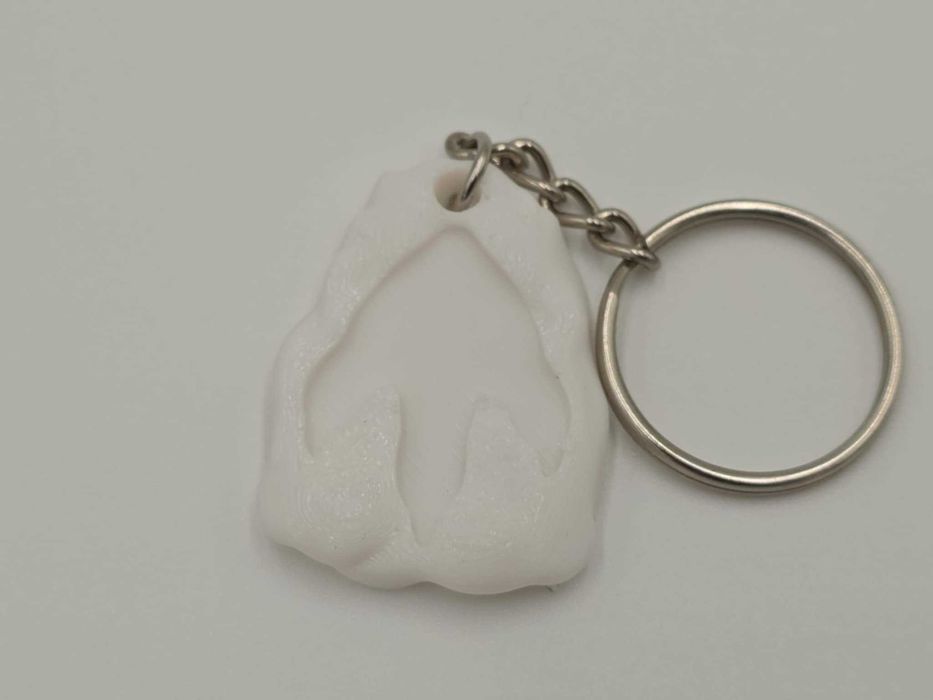 Ślad Giganta — breloczek skamieniałe odbicie stopy T-rex - Druk 3D