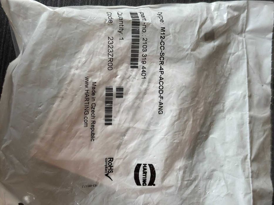 Złącze przewodowe M12 HARTING M12-CC-SCR-4P-ACOD-F-ANG nowy FV VAT 23%