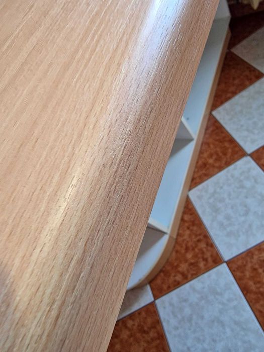 Blat dwustronnie zaokrąglony 90 na wyspę ladę laminowany jasny buk