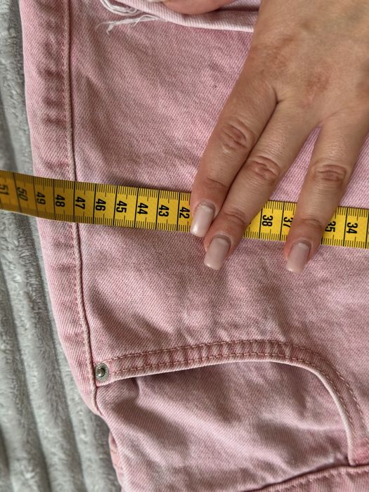 Рожеві джинсові шорти ZARA S M