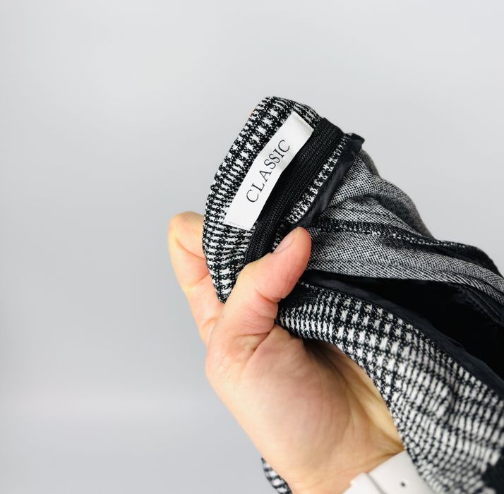 Szare spodnie w kratę o prostej nogawce 5XL 50 Marks&Spencer