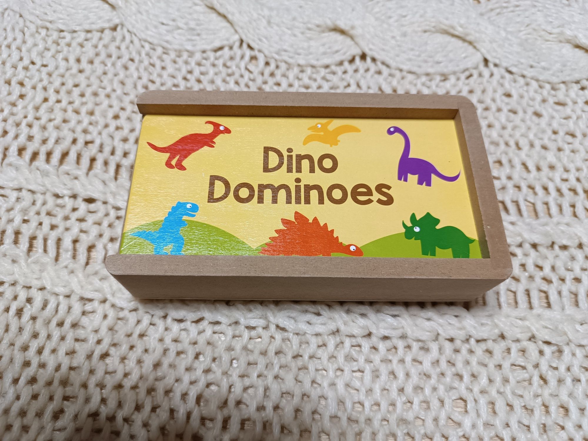 Dino Dominoes drewniane domino eko ekologiczne