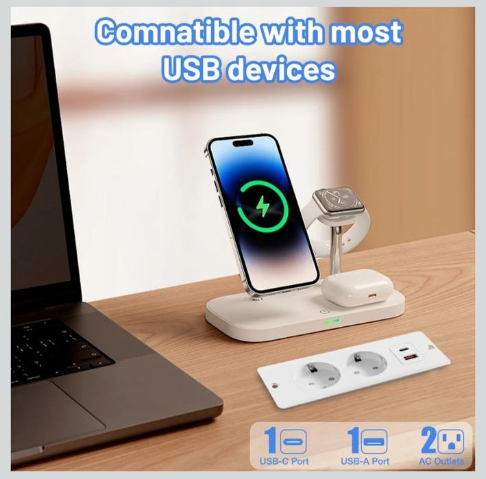 HIULLEN Gniazdko stołowe, chowane, z PD20 W