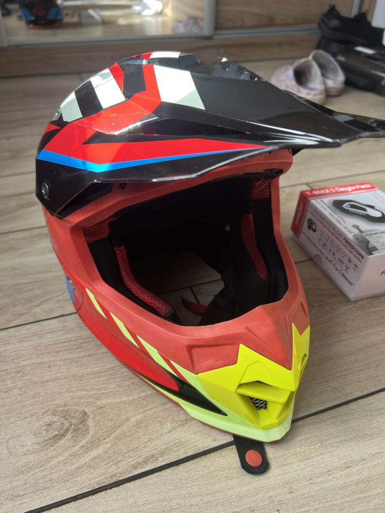 Kask google interkom rekawice fox cross enduro adventure acerbis M