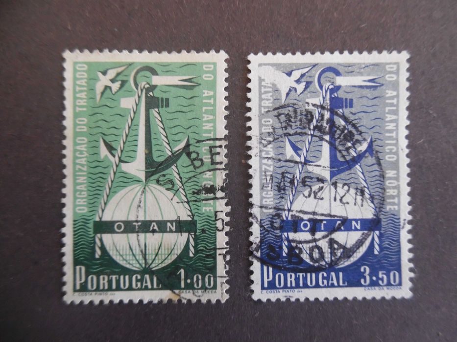 Selos Portugal 1952 - OTAN série completa usados AF. 749/750