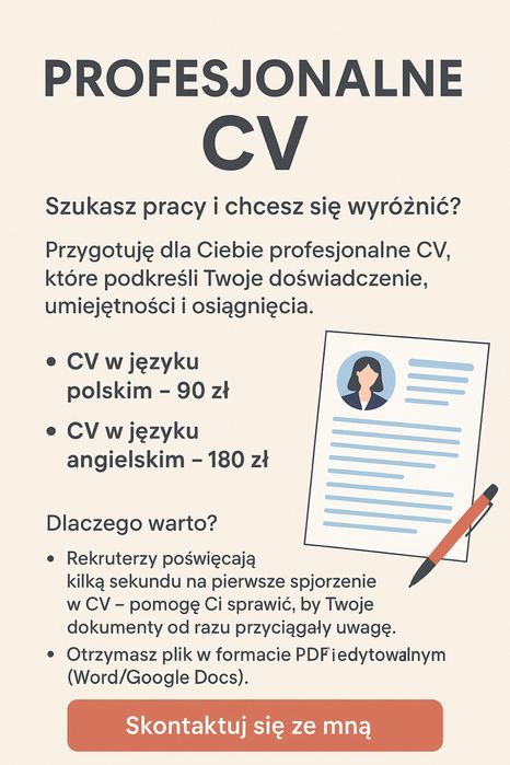 Pisanie i poprawa cv