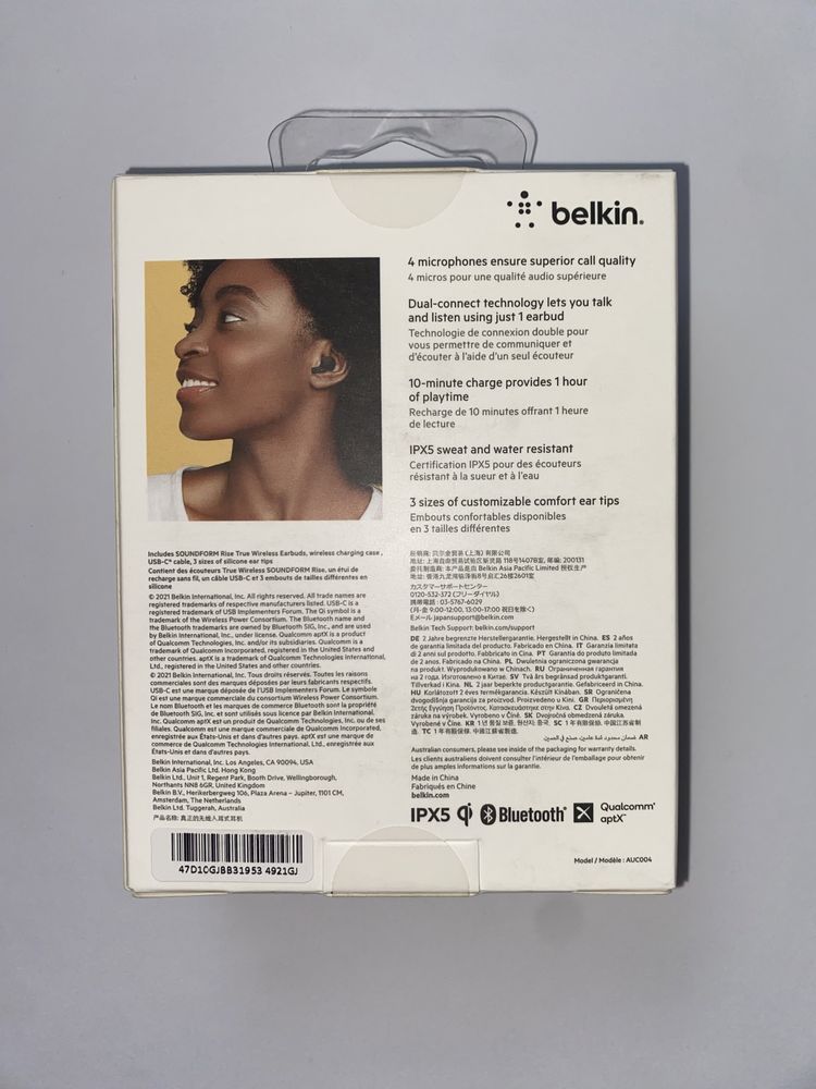 Słuchawki bezprzewodowe Belkin SoundForm Rise Czarne