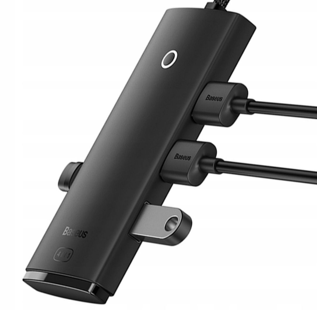 NOWY solidny HUB USB 3.0 adapter Baseus 4w1 przesył 5 GB/s przewód 1m