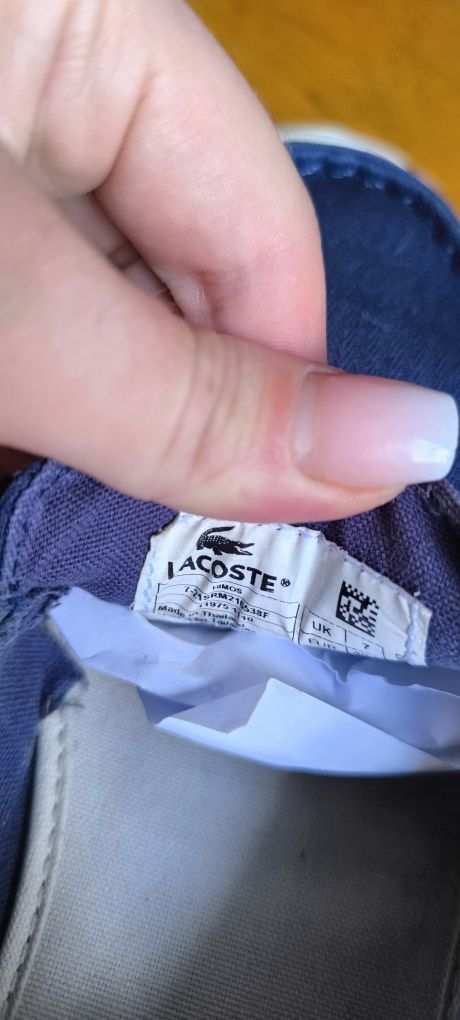 Mokasyny z materiału Lacoste
