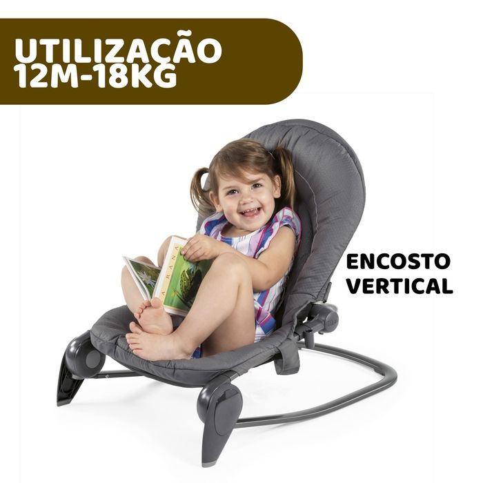 Espreguiçadeira Chicco Hoopla Moon Grey, como nova