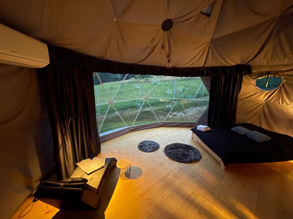 Glamp, namiot sferyczny, 7 m, wersja Kanadyjska
